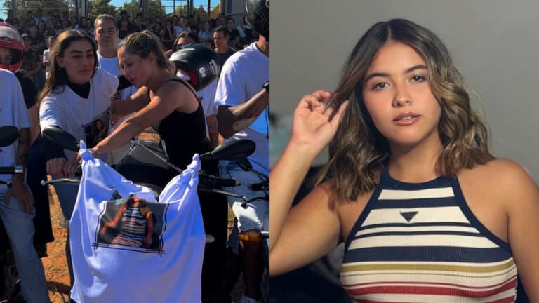 Lágrimas e homenagens marcam despedida de Iorrany, menina de 13 anos que morreu atropelada em Brasilândia