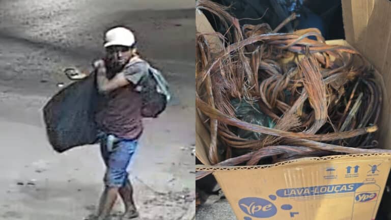 Ladrão furta fios de loja, vende por R$ 26 no ferro-velho e é preso junto com receptador em João Pinheiro