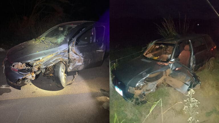 Motorista invade contramão durante ultrapassagem e causa batida na MGC-354 em Vazante