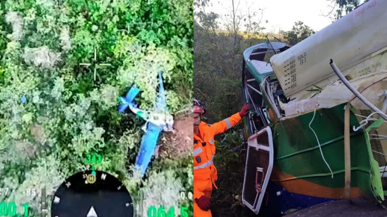 Avião que pulverizava lavoura de cana cai em mata e piloto é encontrado morto na zona rural de João Pinheiro