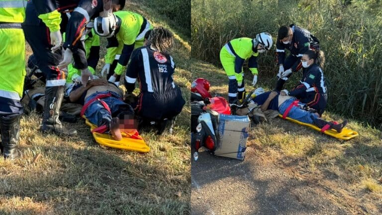 Motociclista tem parte da perna arrancada após bater de frente com Hilux na BR-040 em Paracatu