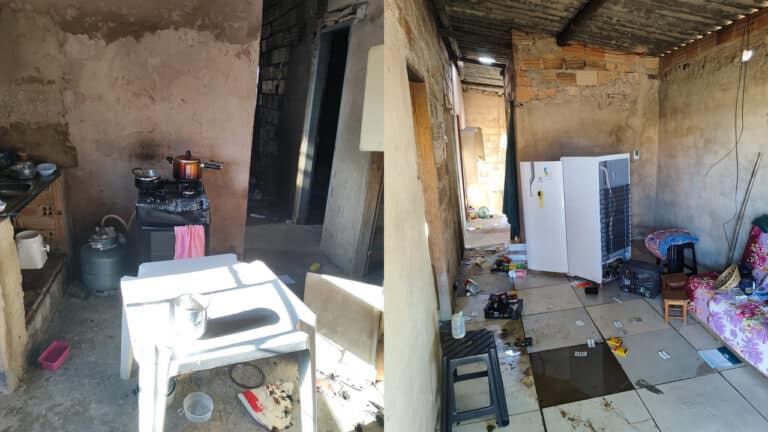 Num dia arrombaram tudo, no outro tocaram fogo, mãe e filho perdem casa e fogem de João Pinheiro