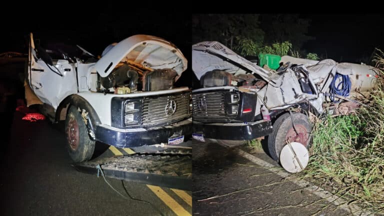 Motorista à serviço para Prefeitura morre em acidente com caminhão-pipa na LMG-740 em Lagoa Grande