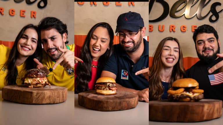 Marketing de milhões! Casais criam burgers da Copa no Bells e votação vai decidir o campeão em João Pinheiro
