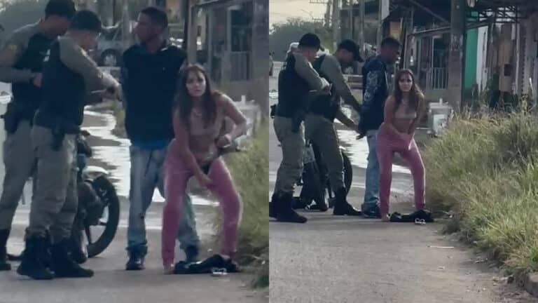 Inacreditável! Mulher "dá à luz" a uma pistola que estava escondida na "peleleca" durante abordagem policial