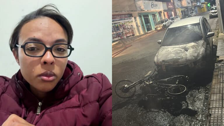 "Eu te perdoo do fundo do meu coração"! Ianaria desabafa após ter carro e moto incendiados em João Pinheiro
