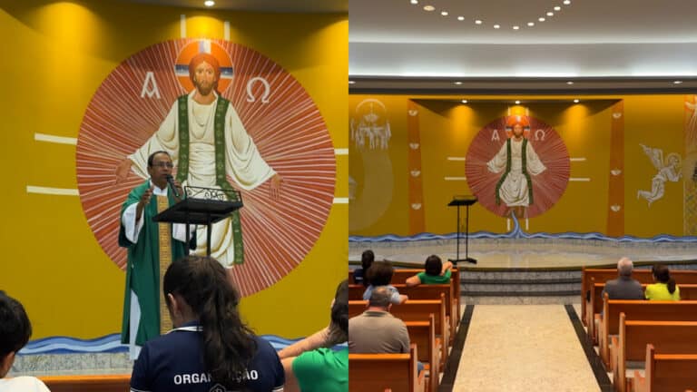 Obra de fé! Conheça os significados do painel de Cristo Pantocrator finalizado na igreja da COENG em João Pinheiro