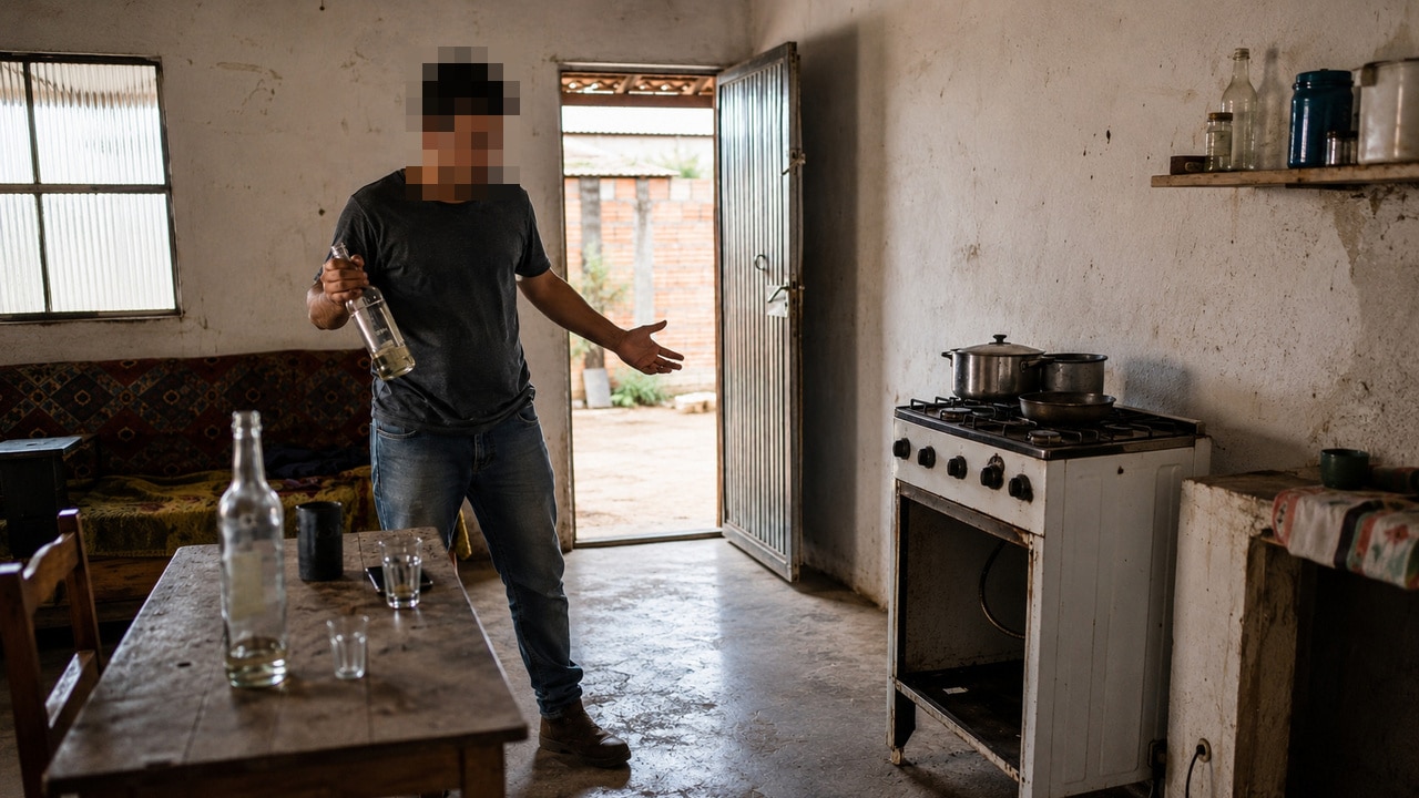 Amigo some junto com botijão de gás após dono da casa sair para comprar mais pinga em João Pinheiro