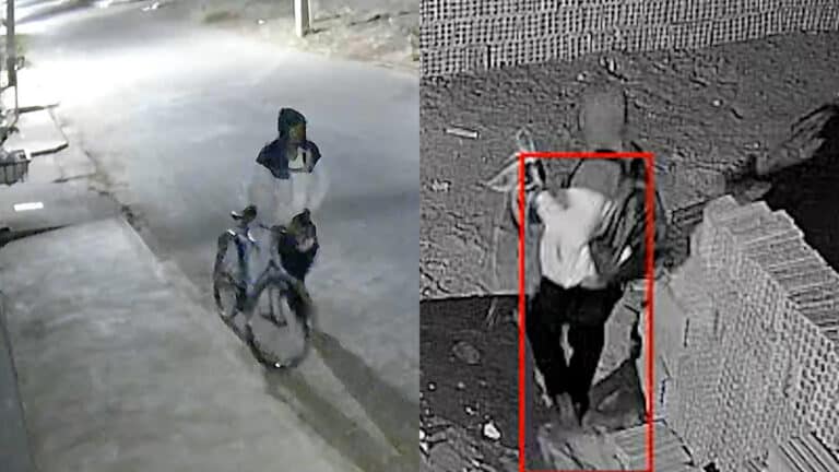 De bicicleta e cabeça coberta, ladrão invade duas construções e some com 60 metros de fiação em João Pinheiro