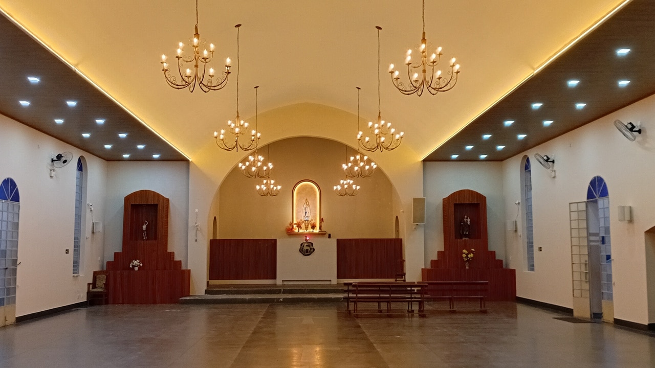 Santuário de Nossa Senhora da Abadia ganha nova pintura para a 138ª Festa em Andrequicé, em Presidente Olegário