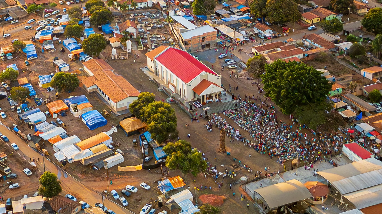 Santuário de Nossa Senhora da Abadia ganha nova pintura para a 138ª Festa em Andrequicé, em Presidente Olegário