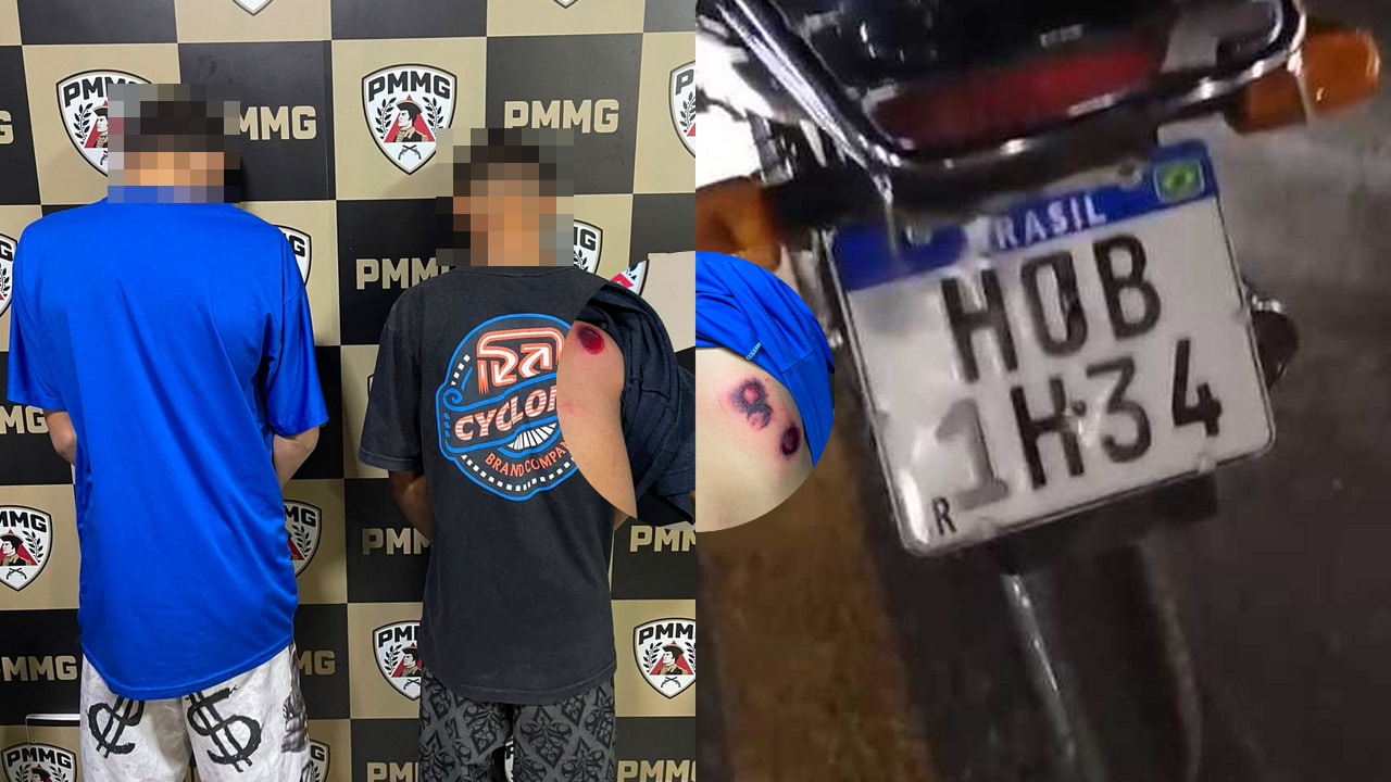 Jovens tentam dar fuga na Polícia, levam bala de borracha no lombo e acabam apreendidos em João Pinheiro