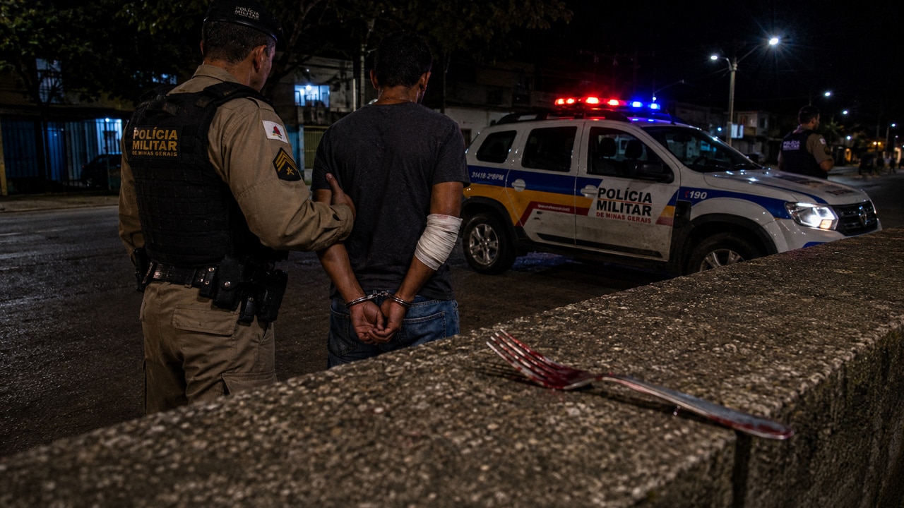 Após discussão, mulher alega legítima defesa e dá garfada no braço do ex que acaba preso em João Pinheiro