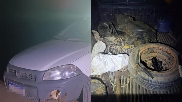 Suspeitos de furto e abate clandestino de gado são presos com rifle carregado na BR-040 em João Pinheiro
