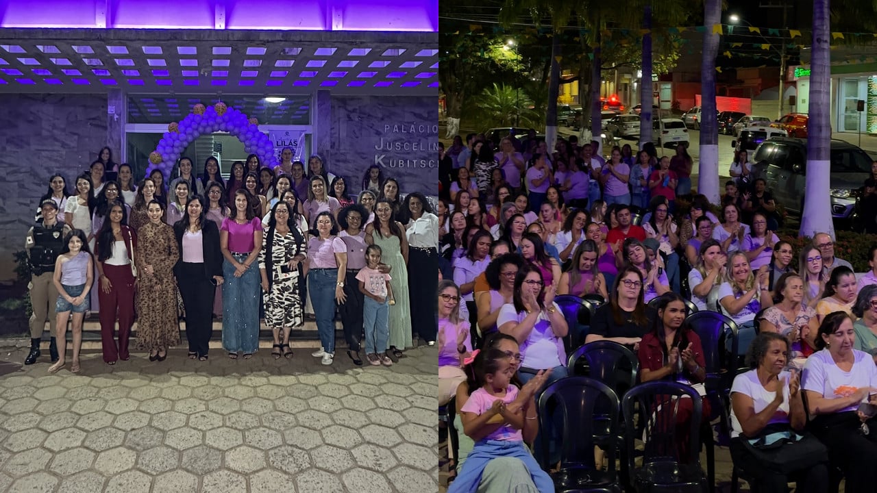 Prefeitura de João Pinheiro fica iluminada de lilás durante todo o mês em campanha contra a violência doméstica