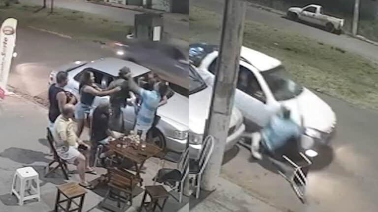 Vídeo: denúncia por som alto termina com homem atingido e prensado por carro em Patrocínio; suspeito fugiu do local