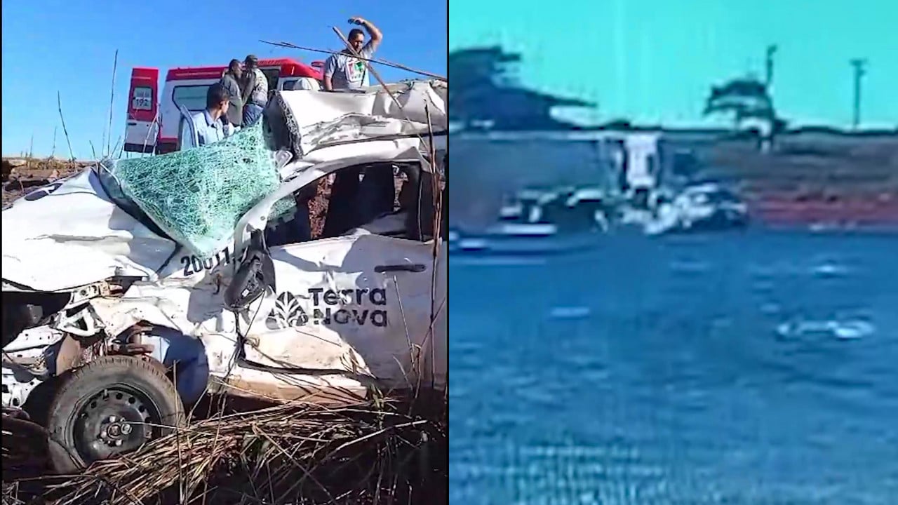 Motorista morre na hora ao sair de posto e ser atingido em cheio por caminhão na BR-365 em São Gonçalo do Abaeté