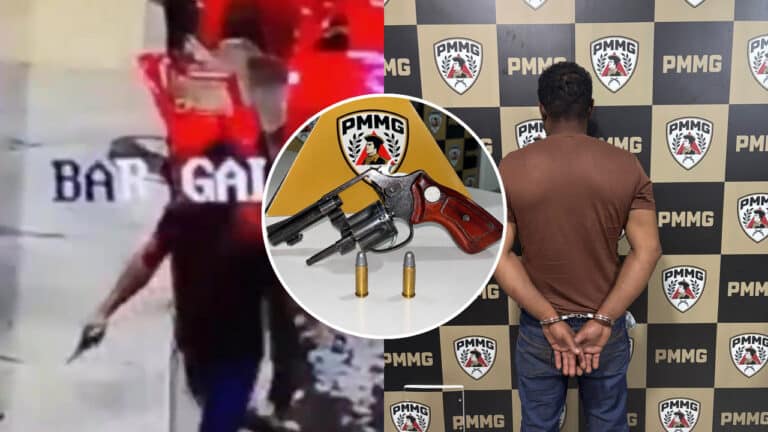 Homem fica louco de ciúmes ao ver mulher bebendo com colega, pega arma e atira em bar no Papagaio em João Pinheiro