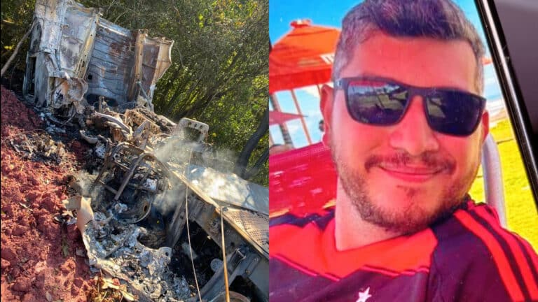 Tragédia: motorista de João Pinheiro é tirado de caminhão em chamas por populares, mas morre perto de Lagamar