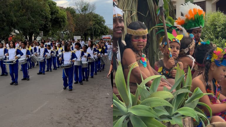 Um espetáculo de beleza! Desfile de 7 de Setembro conta a história do Brasil em 14 pelotões em João Pinheiro