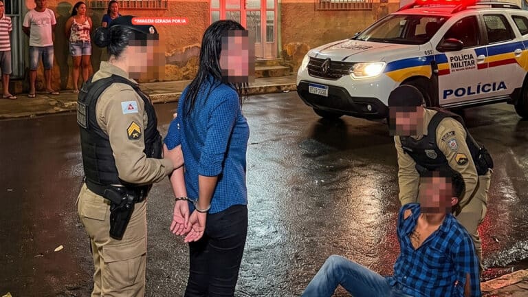Mulher é presa e companheiro vai parar no hospital após ele dançar com outra no forró em Brasilândia de Minas