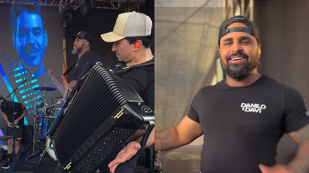 Som na caixa! Banda de Danilo & Davi faz passagem de som e festa dos 115 anos começa hoje em João Pinheiro