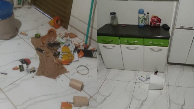 Barraco! Mulher chuta portão, invade casa do ex, quebra móveis e polícia é acionada em João Pinheiro