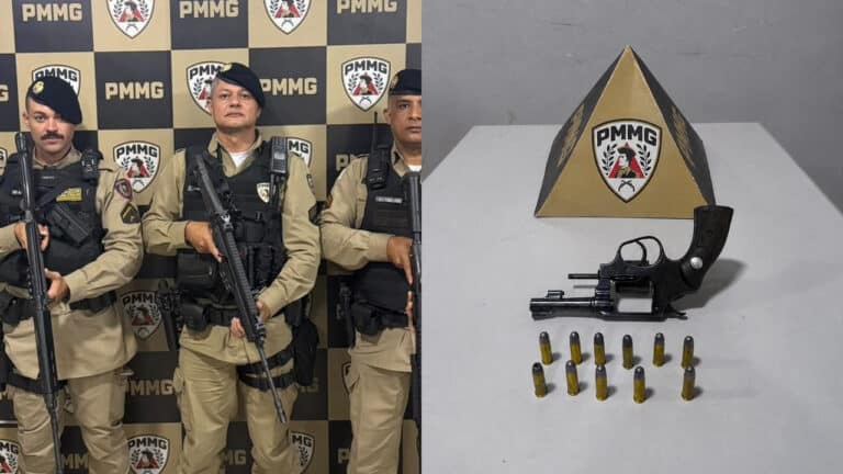 Polícia flagra volume estranho em pochete e prende homem com revólver carregado em João Pinheiro