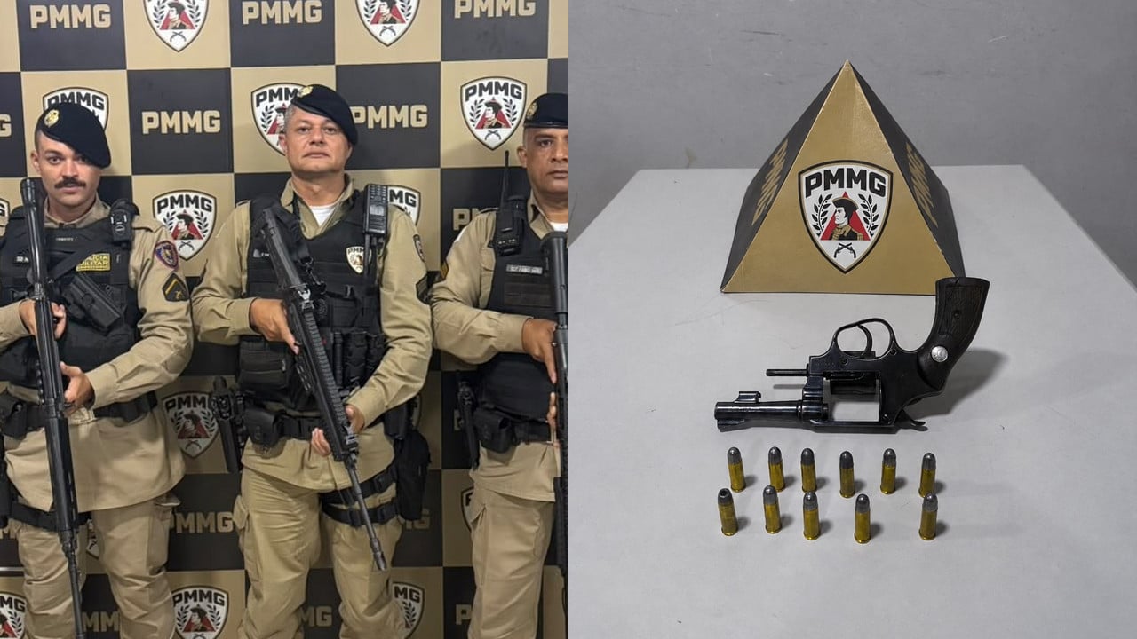 Polícia flagra volume estranho em pochete e prende homem com revólver carregado em João Pinheiro