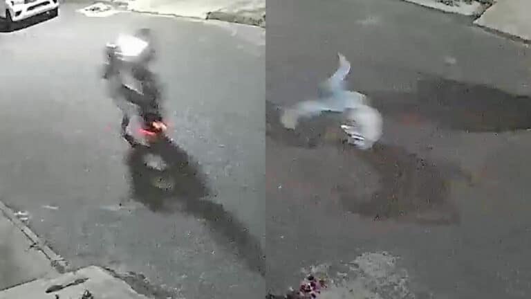 Deu ruim! Jovem tenta "dar grau" leva tombo cinematográfico e culpa a areia na rua em Patos de Minas; veja vídeo