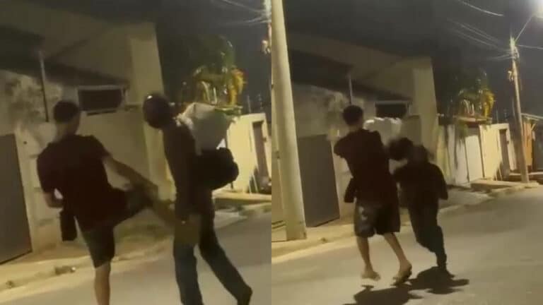 Confusão entre jovem e pessoa em situação de rua termina em correria no Centro de João Pinheiro; veja o vídeo