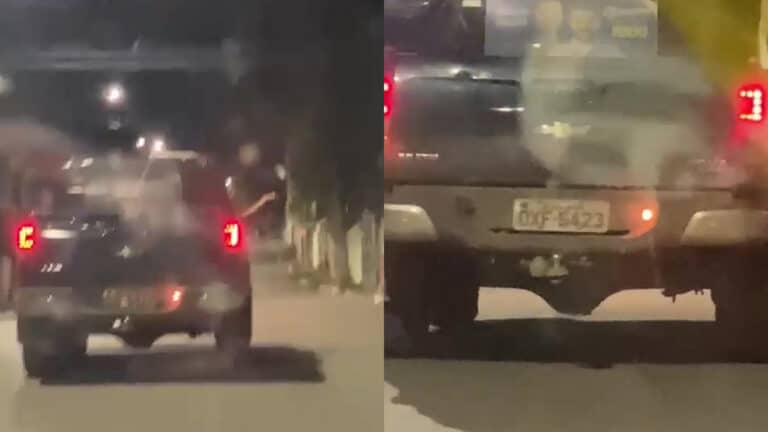 Vergonha! Caminhonete do ex-prefeito Edinho é flagrada derramando santinhos de Bosco e Zé Vitor em João Pinheiro