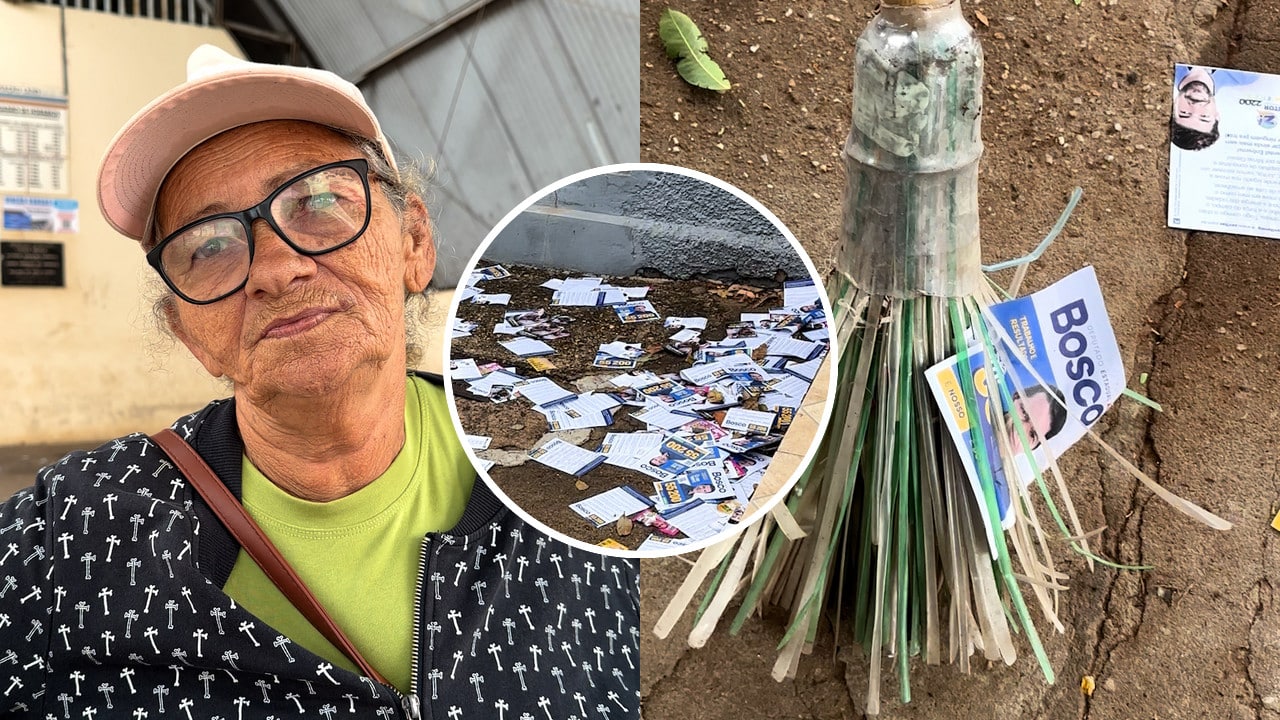 Que vergonha! Chuva de santinhos emporcalha colégios eleitorais de João Pinheiro e revolta garis: "falta de respeito"