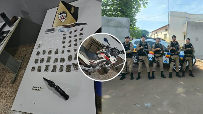 Saiu para o delivery e parou na cadeia! Traficante é preso com maconha, cocaína e arma falsa em Brasilândia de Minas