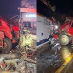 Colisão entre ônibus e caminhão na BR-365 resulta em nove feridos