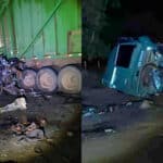 Colisão entre caminhão e carreta deixa motorista gravemente ferido na BR-040