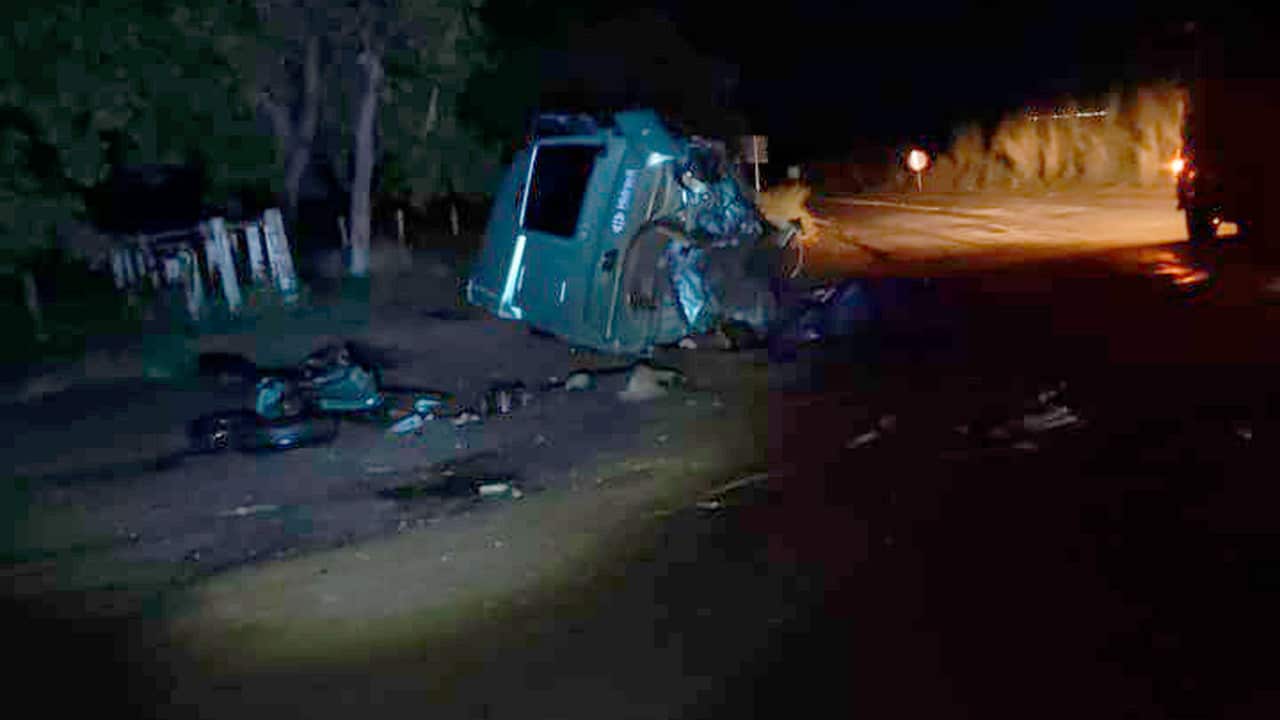 Gravíssimo! Cabine voa cerca de 40 metros após caminhão bater em carreta de cana na BR-040, em João Pinheiro